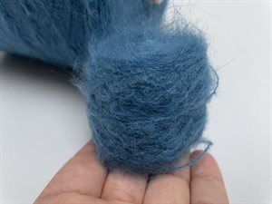 Kid mohair - i denim blå, 25 gram